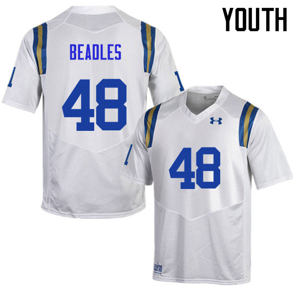 Youth #48 Connor Beadles UCLA Bruins Under Armour College Football Jerseys Sale-White - Click Image to Close